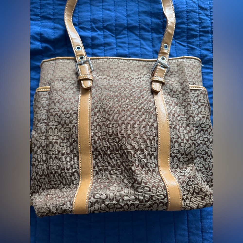 large brown coach bag
